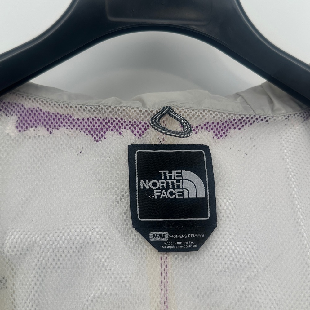 The North Face HyVent Rain Jacket Women Medium Purple White Solid Regular Modern - Picture 5 of 11